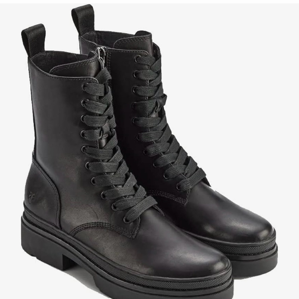 Frye Women’s Chloe Combat Boots - Black - Sz 9.5